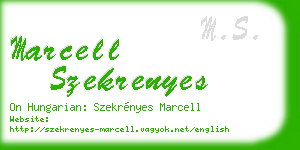 marcell szekrenyes business card